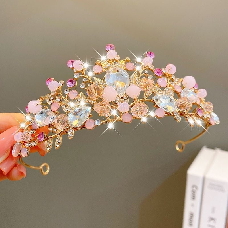 Girls' Princess Crown Hair Clip | 30 Designs | Diamond Rhinestone Pearl | Ages 3+ | Hair Jewelry