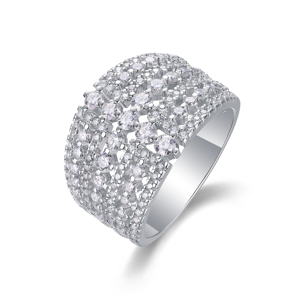 Diamond Queen - Luxuriously FashionableSilver Ring