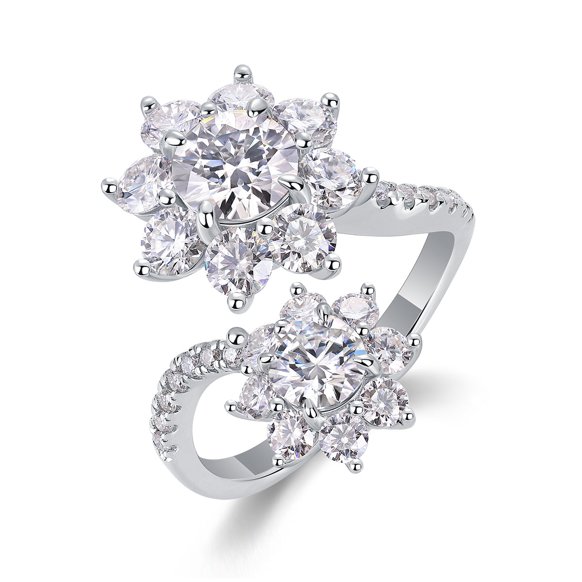 Petal Morning Dew - Diamond Ring With 1-carat Moissanite Diamond