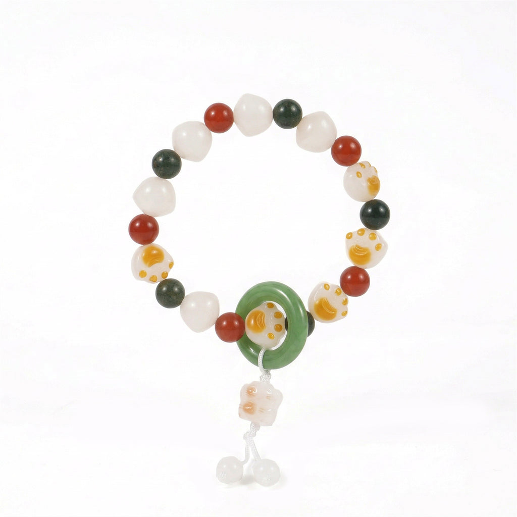 Five Elements Wu Xing Bracelet | TCM Feng Shui | Natural Stone | Wearable Qi Harmonizer