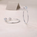 Graceful Afternoon Diamond Silver Earrings