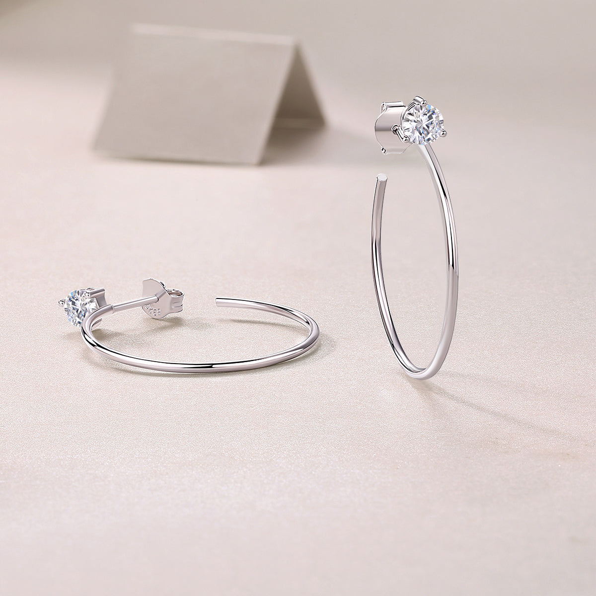 Graceful Afternoon Diamond Silver Earrings