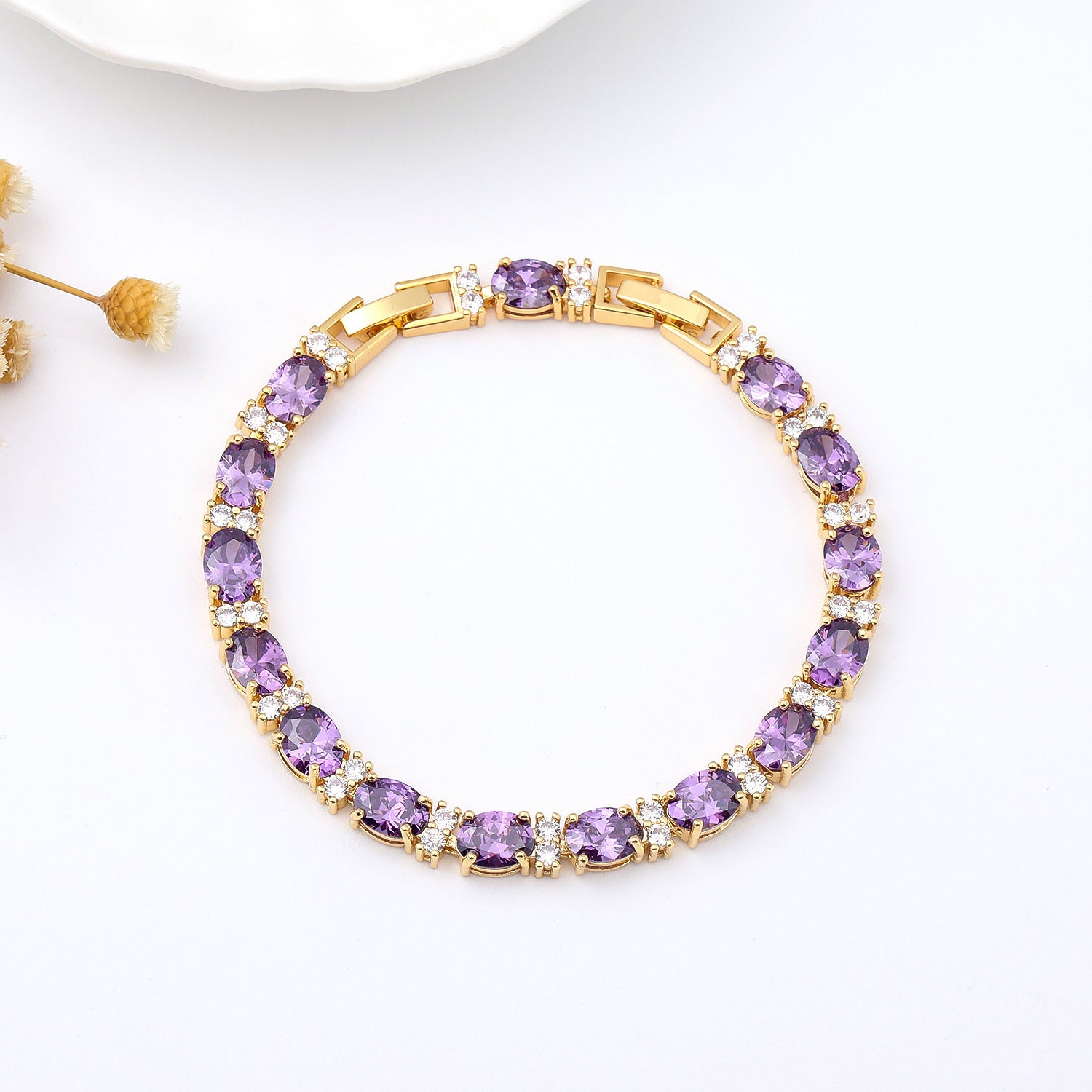 Summer Crystal Colored Zircon Bracelet | 21 Styles | Seasonal Sparkle