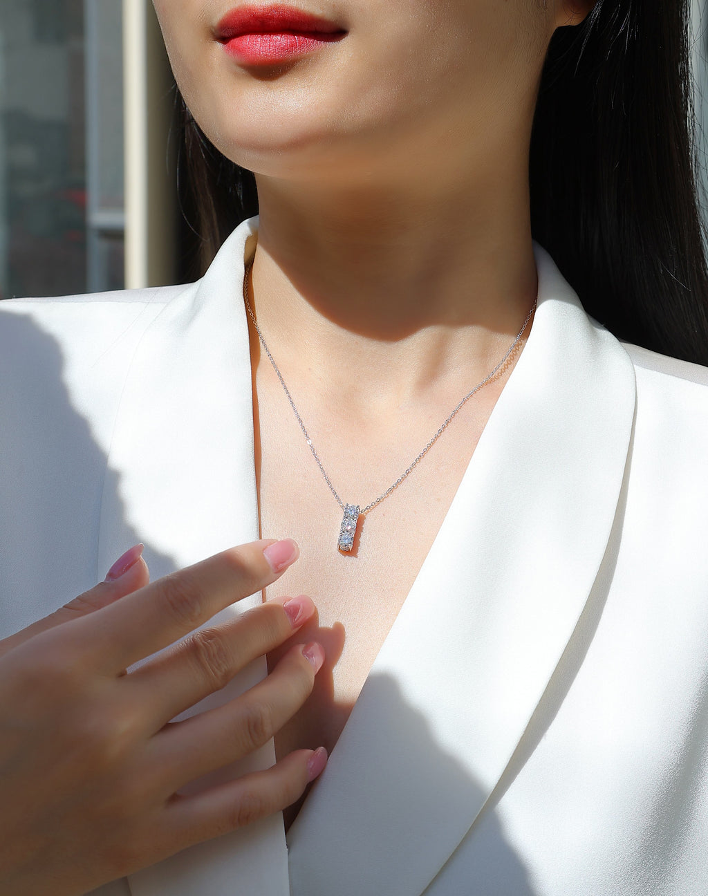 Round - A Fashionable And Luxurious Diamond Jewelry Pendant With 0.5-carat Moissan Diamonds