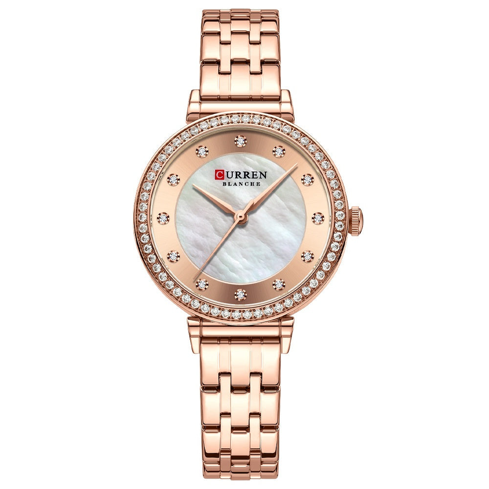 Women's Ultra-Thin Steel Band Watch | 30M Waterproof | Mineral Glass | 4 Colors | Round Dial