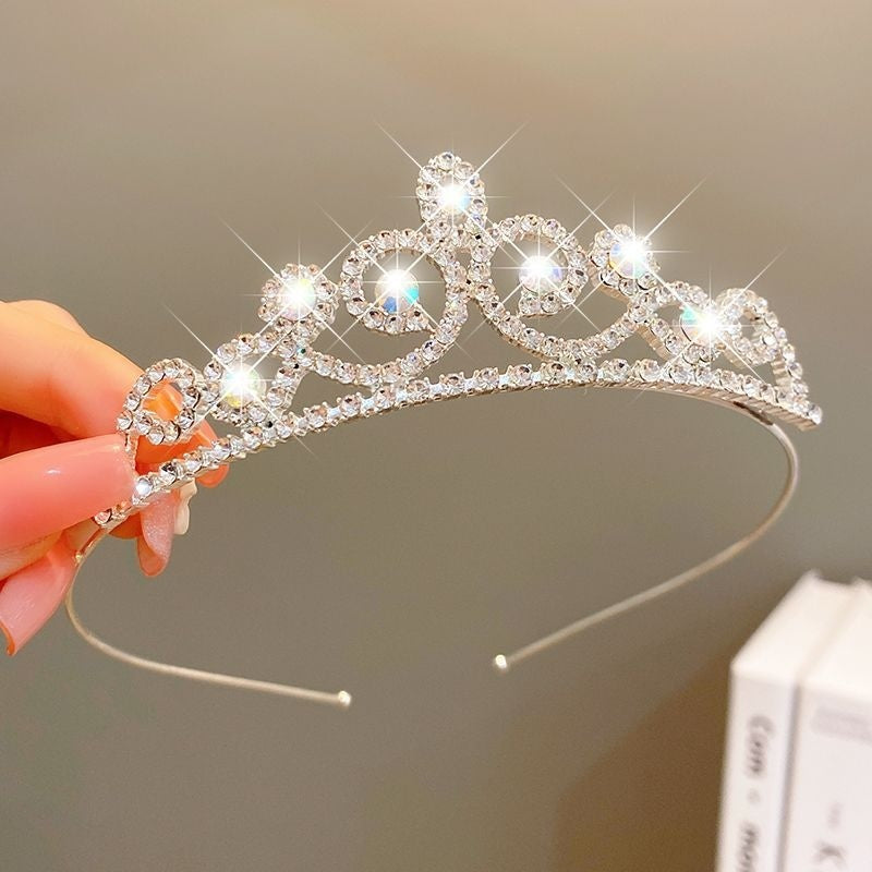 Girls' Princess Crown Hair Clip | 30 Designs | Diamond Rhinestone Pearl | Ages 3+ | Hair Jewelry