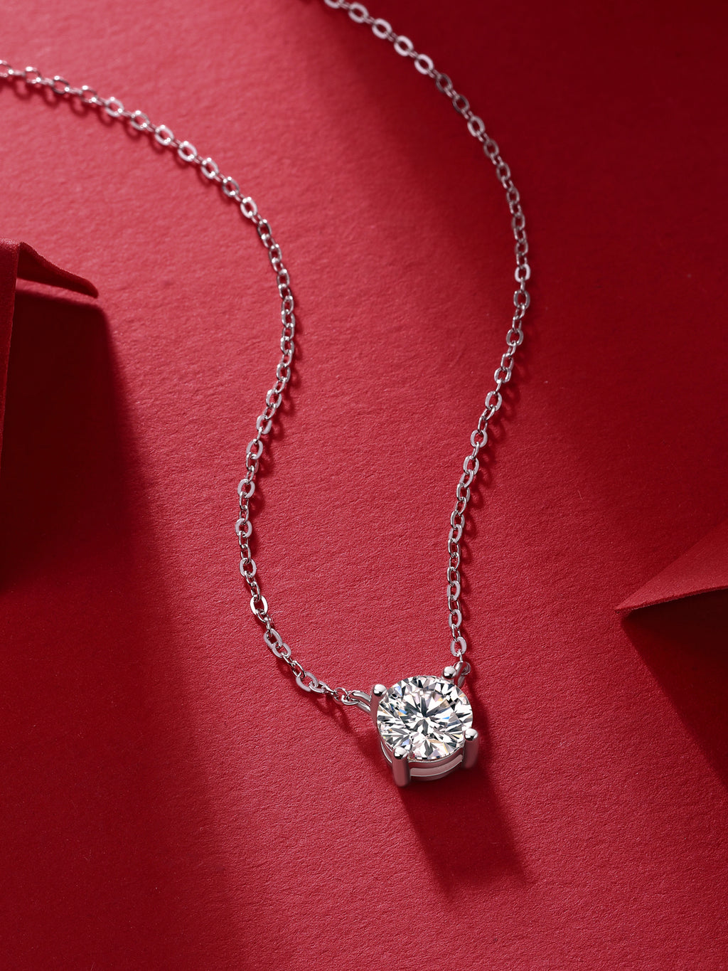 My Heart Will Last Forever - Diamond Jewelry Necklace Pendant Set With 1-carat And 2-carat Moissan Diamonds
