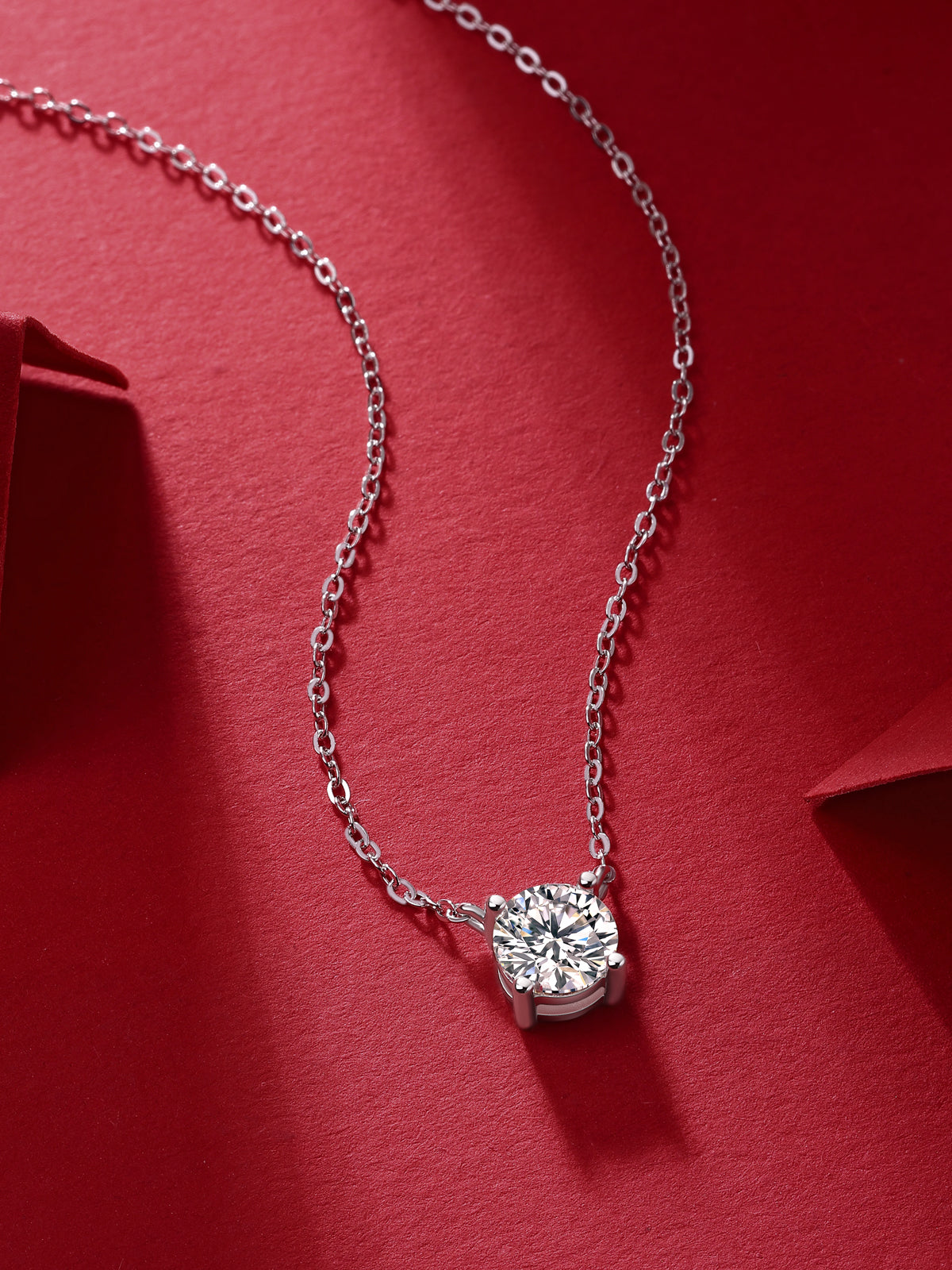 My Heart Will Last Forever - Diamond Jewelry Necklace Pendant Set With 1-carat And 2-carat Moissan Diamonds