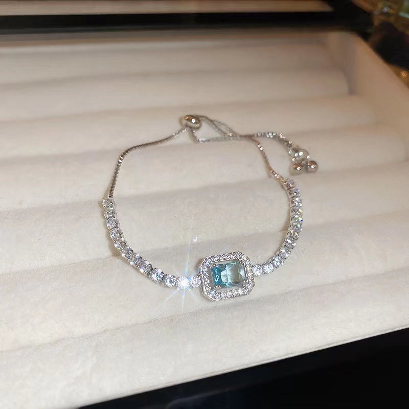 Zircon Adjustable Bracelet | 9 Styles | Square, Love Heart & Box Chain