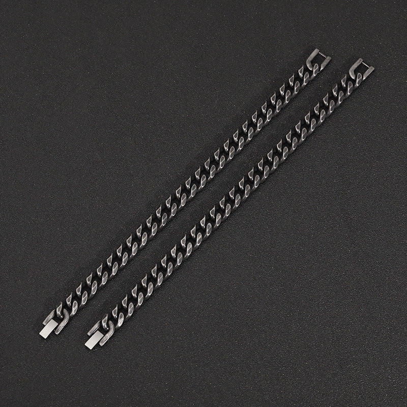 Minimalist Titanium Steel Bracelet | Geometric | 8mm & 10mm | Unisex | 4 Sizes