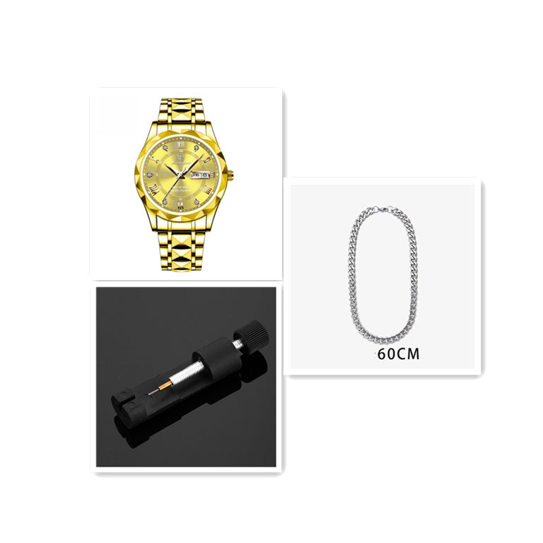 Men's Double Calendar Luminous Business Watch | Ultra-Slim 7mm | 9 Styles