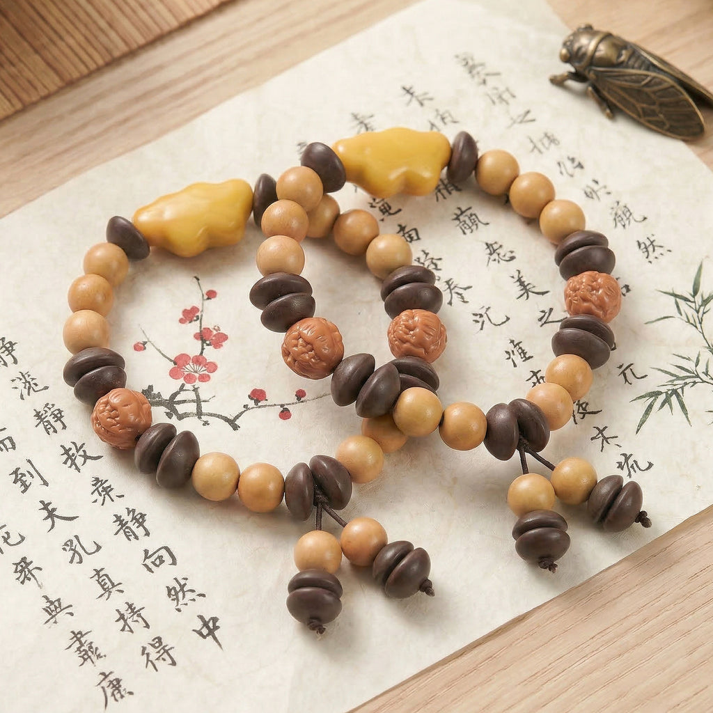 Five Elements Wu Xing Bracelet | TCM Feng Shui | 4 Bead Sizes | Energy Balance