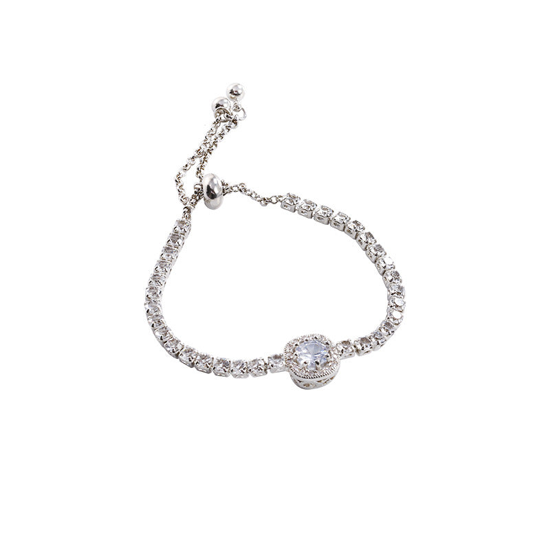 Full Zircon Square Bangle | Light Luxury | Niche Design | Women's Gift