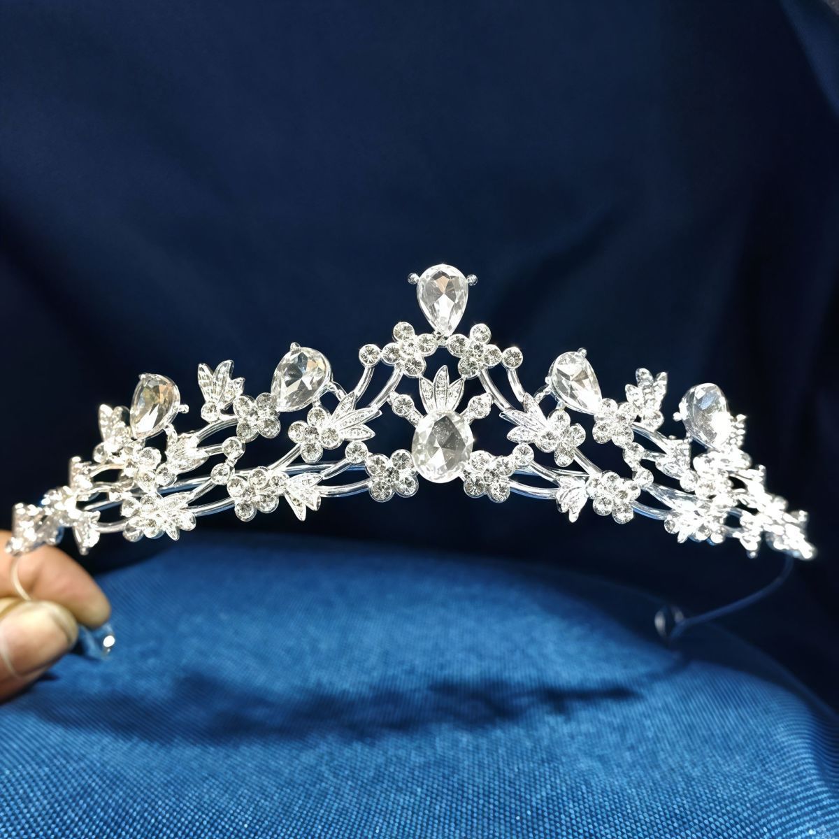 Rhinestone Bridal Crown Headband | Floral Goddess & Princess Styles | 4 Options | Korean Bridal