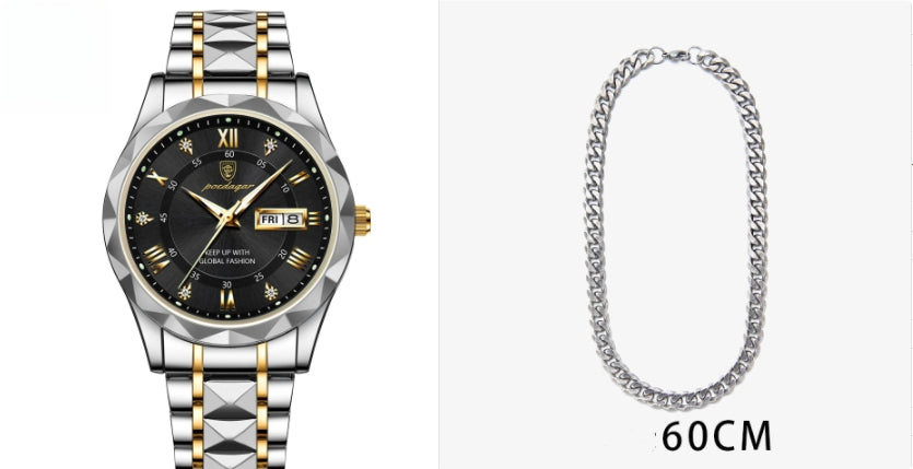 Men's Double Calendar Luminous Business Watch | Ultra-Slim 7mm | 9 Styles