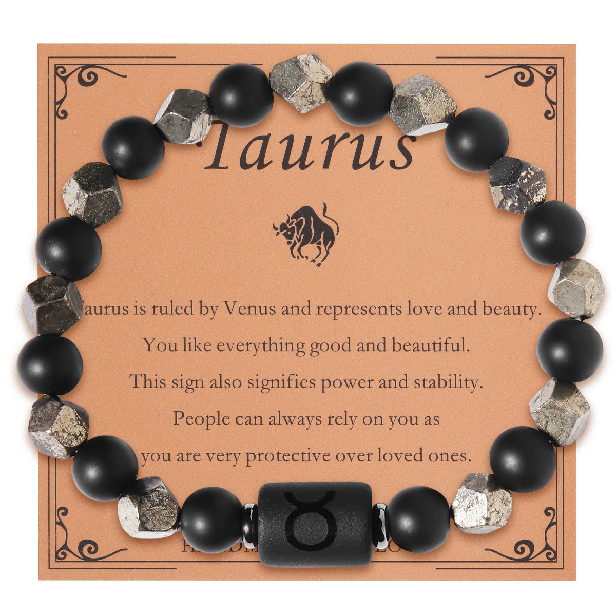 Zodiac Sign Natural Stone Beaded Bracelet | All 12 Constellations | Includes Card | Unisex