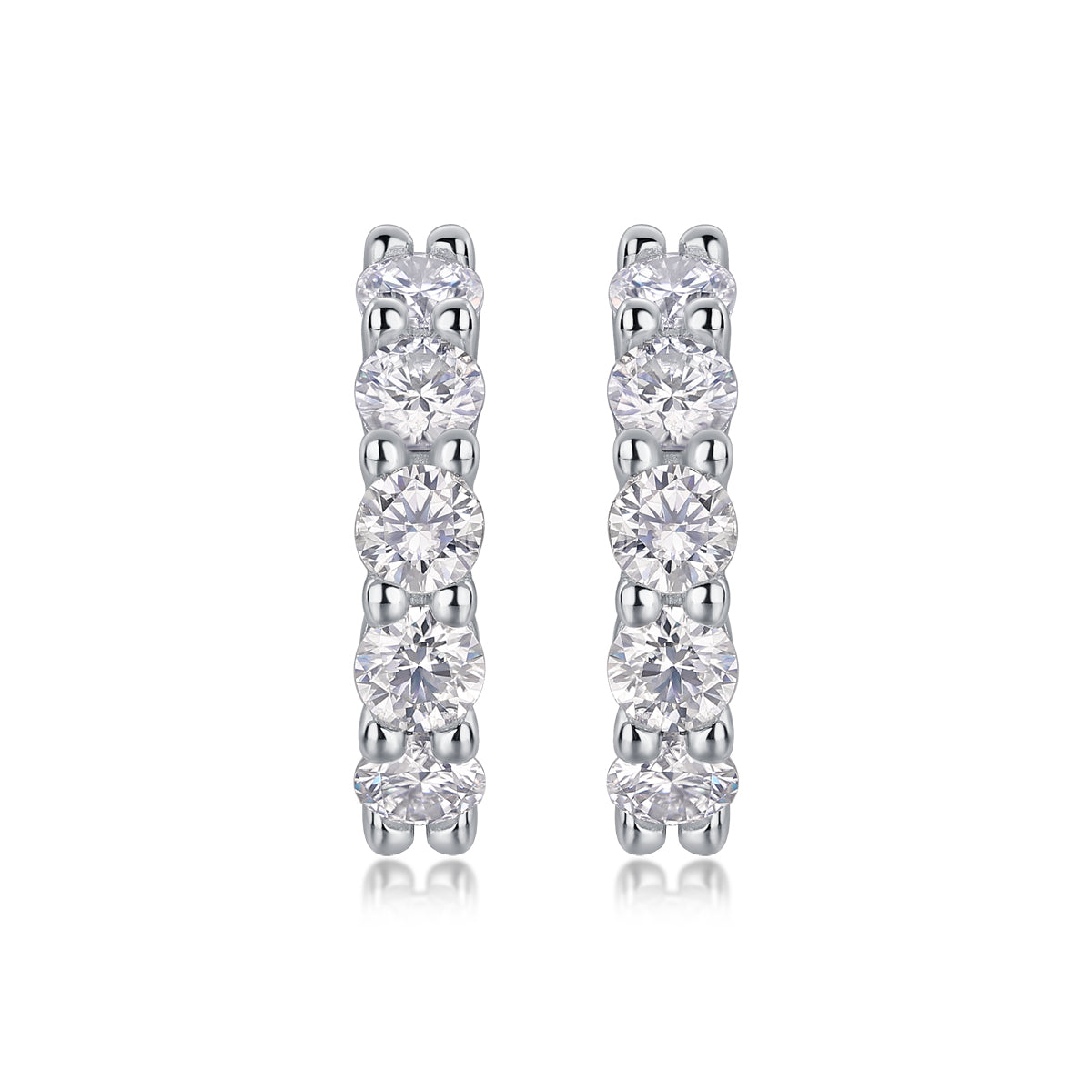 Dawn Diamond Silver Earrings