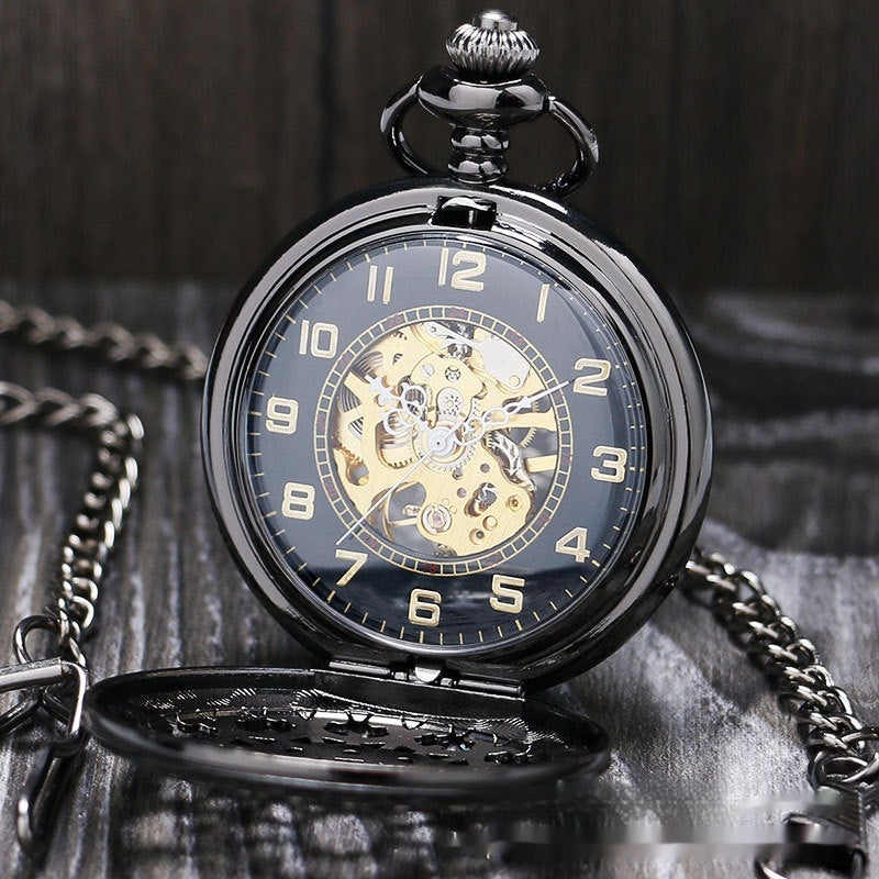 Retro Spider Web Flip Pocket Watch | Antique Gun Metal | 3 Dial Styles | Unisex Statement Watch