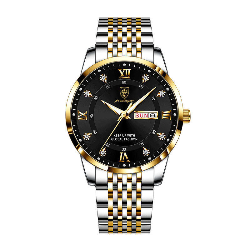 Sapphire Crystal Men's Watch | Seiko Movement | Luminous Calendar | 50M