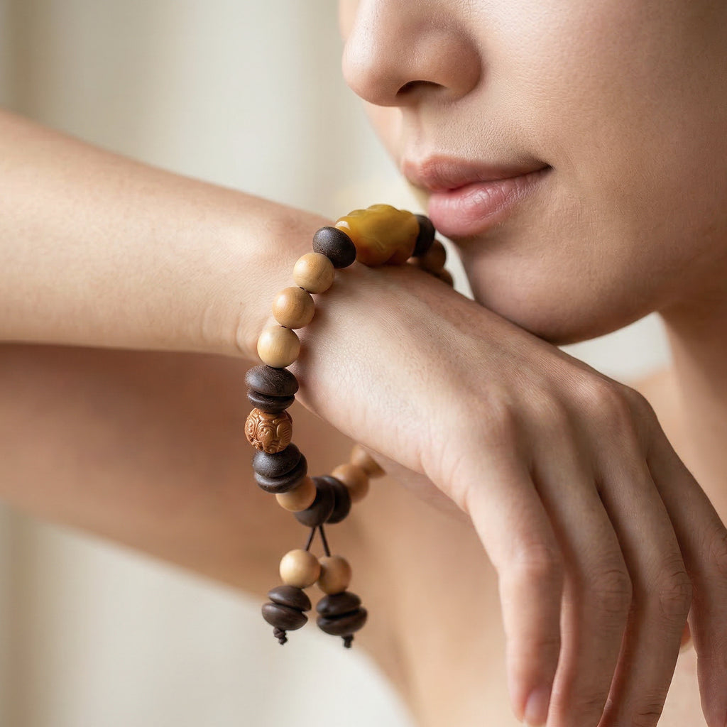 Five Elements Wu Xing Bracelet | TCM Feng Shui | 4 Bead Sizes | Energy Balance