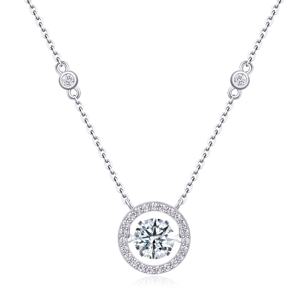 Mobius - A Fashionable And Luxurious Diamond Jewelry, With 1-carat Moissanite Pendant