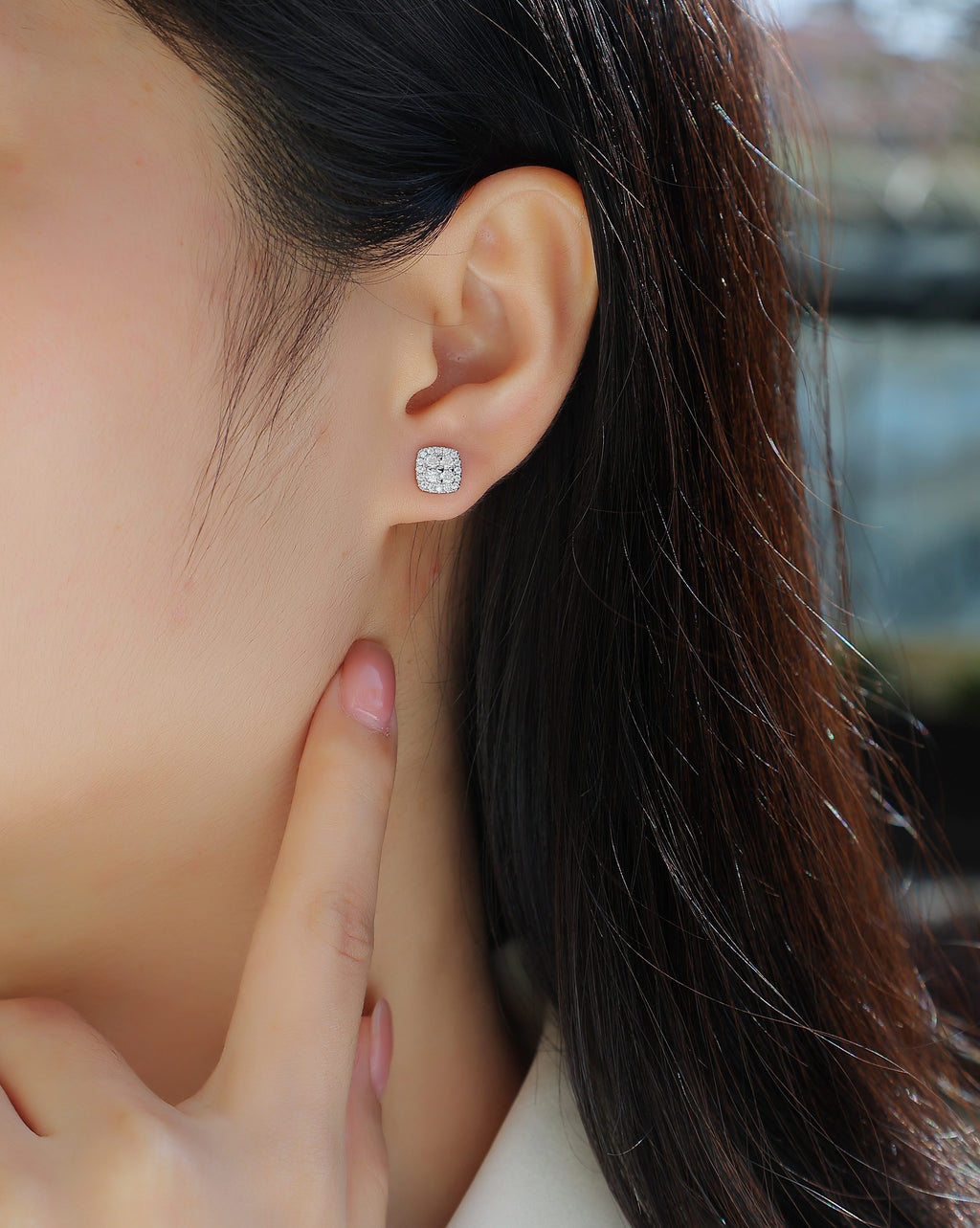 Fog Sea - Fashionable And Luxurious Diamond Jewelry Stud Earrings