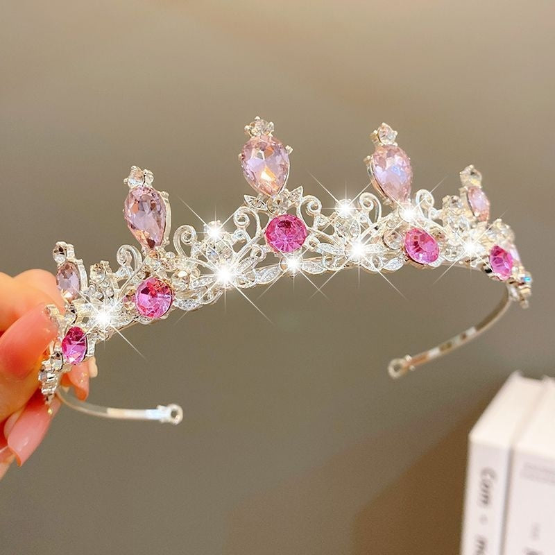 Girls' Princess Crown Hair Clip | 30 Designs | Diamond Rhinestone Pearl | Ages 3+ | Hair Jewelry