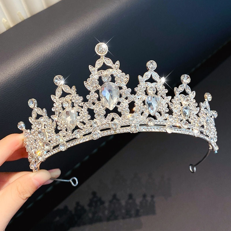 Girls' Princess Crown Hair Clip | 30 Designs | Diamond Rhinestone Pearl | Ages 3+ | Hair Jewelry