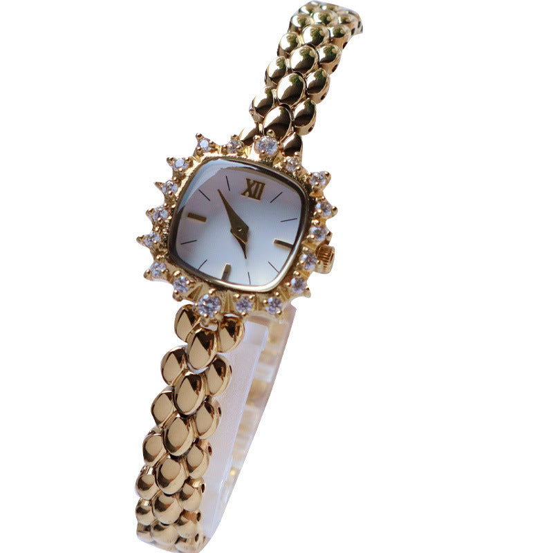 Women's Niche Vintage Thin-Chain Watch | 6mm Ultra-Thin | Gemstone Detail | 3 Styles