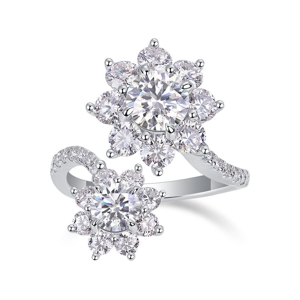 Petal Morning Dew - Diamond Ring With 1-carat Moissanite Diamond