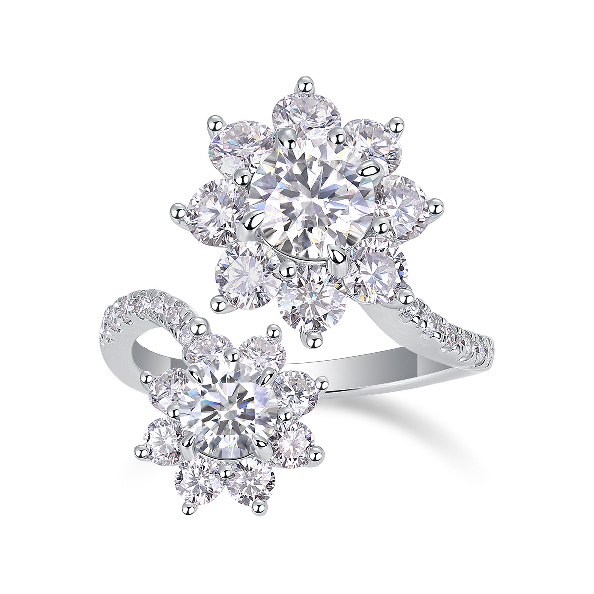 Petal Morning Dew - Diamond Ring With 1-carat Moissanite Diamond