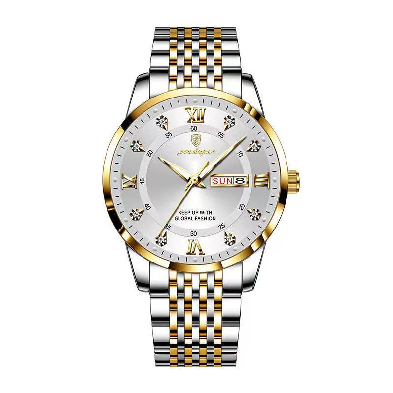 Sapphire Crystal Men's Watch | Seiko Movement | Luminous Calendar | 50M