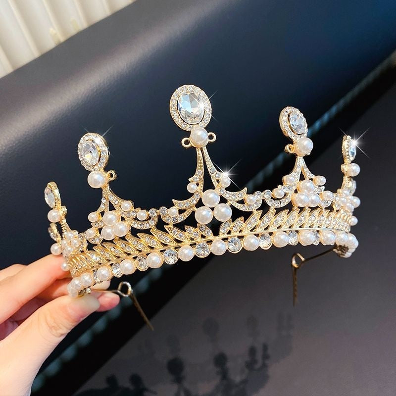 Girls' Princess Crown Hair Clip | 30 Designs | Diamond Rhinestone Pearl | Ages 3+ | Hair Jewelry