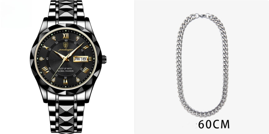 Men's Double Calendar Luminous Business Watch | Ultra-Slim 7mm | 9 Styles