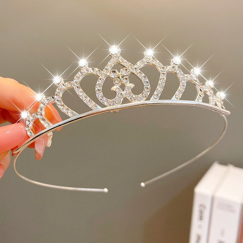 Girls' Princess Crown Hair Clip | 30 Designs | Diamond Rhinestone Pearl | Ages 3+ | Hair Jewelry