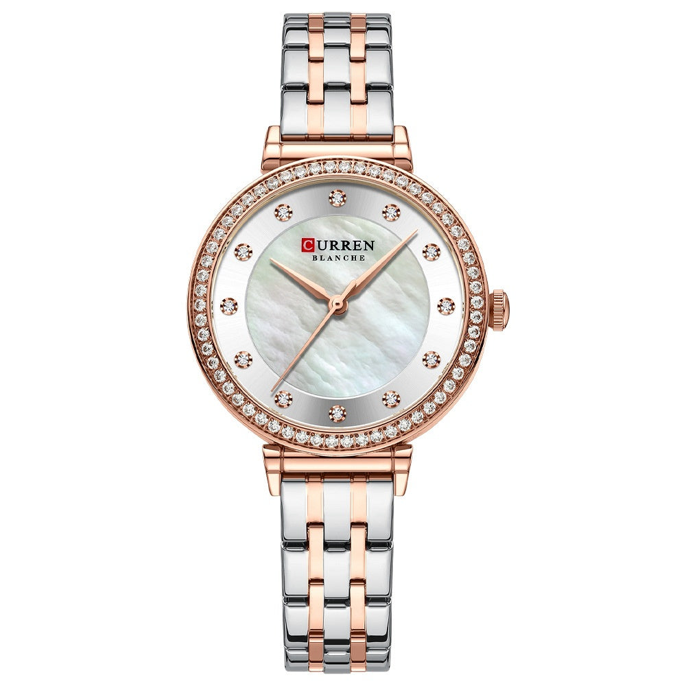 Women's Ultra-Thin Steel Band Watch | 30M Waterproof | Mineral Glass | 4 Colors | Round Dial