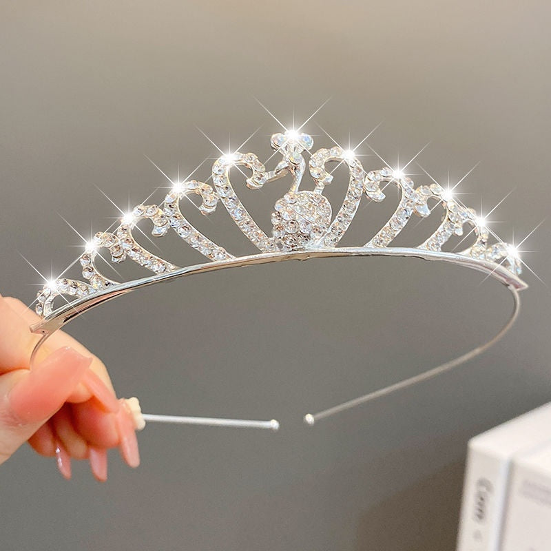 Girls' Princess Crown Hair Clip | 30 Designs | Diamond Rhinestone Pearl | Ages 3+ | Hair Jewelry