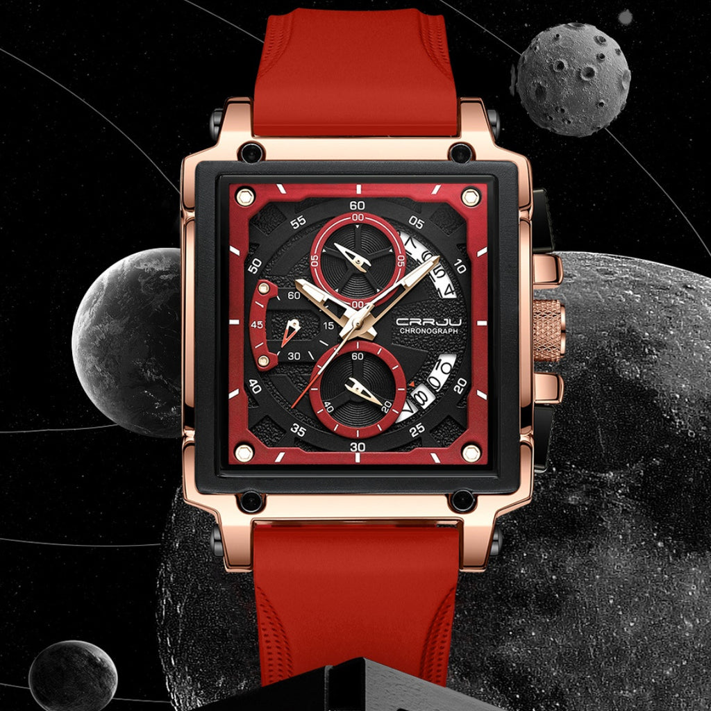 Men's Simple Business Calendar Watch | Mineral Glass | 30M Waterproof | Rose Gold Accents | 5 Colors