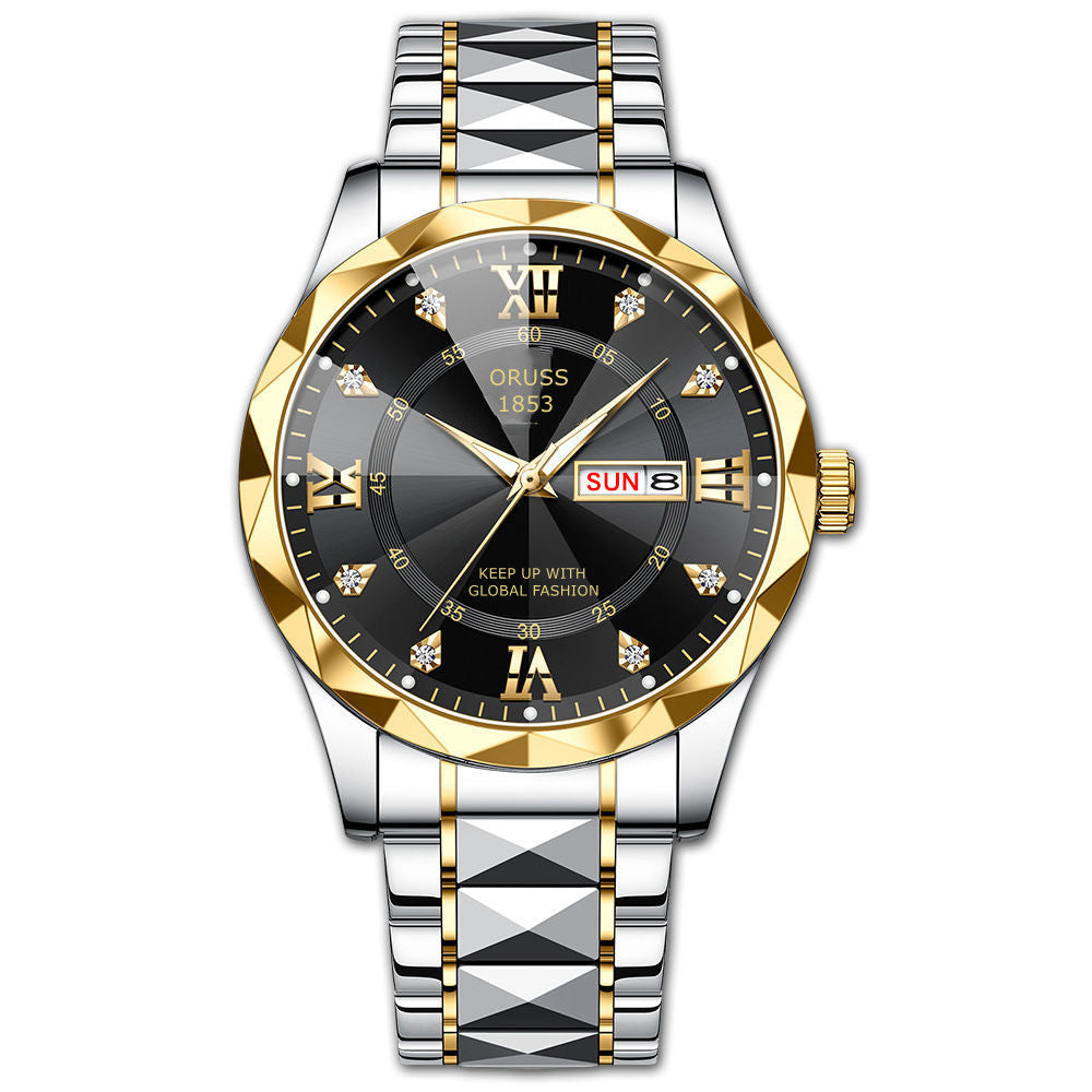 Men's Dual-Calendar Sporty Quartz Watch | 12 Styles | Gold & Silver | Everyday Statement Watch
