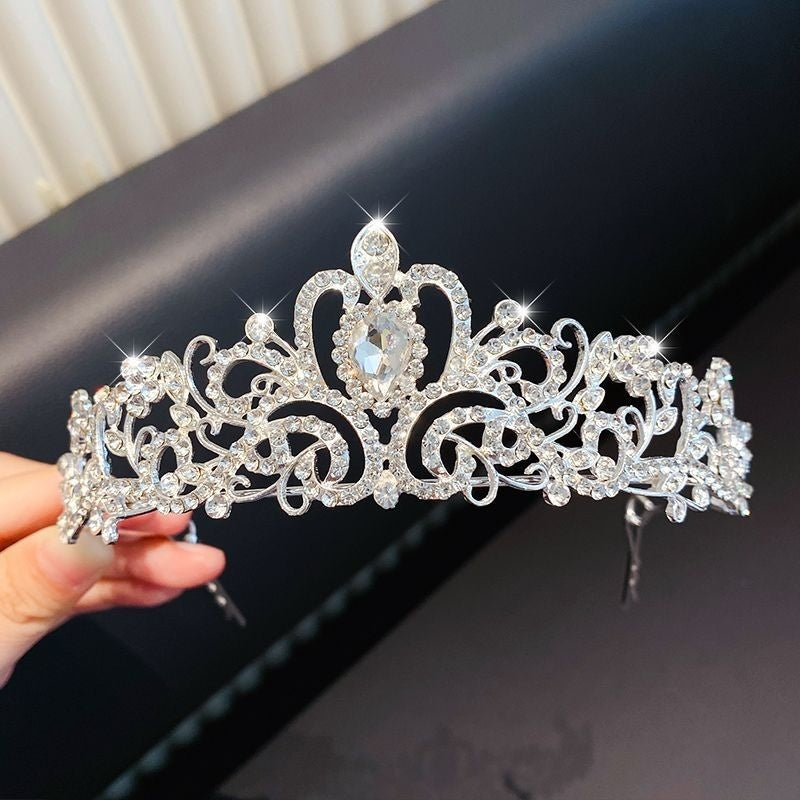 Girls' Princess Crown Hair Clip | 30 Designs | Diamond Rhinestone Pearl | Ages 3+ | Hair Jewelry