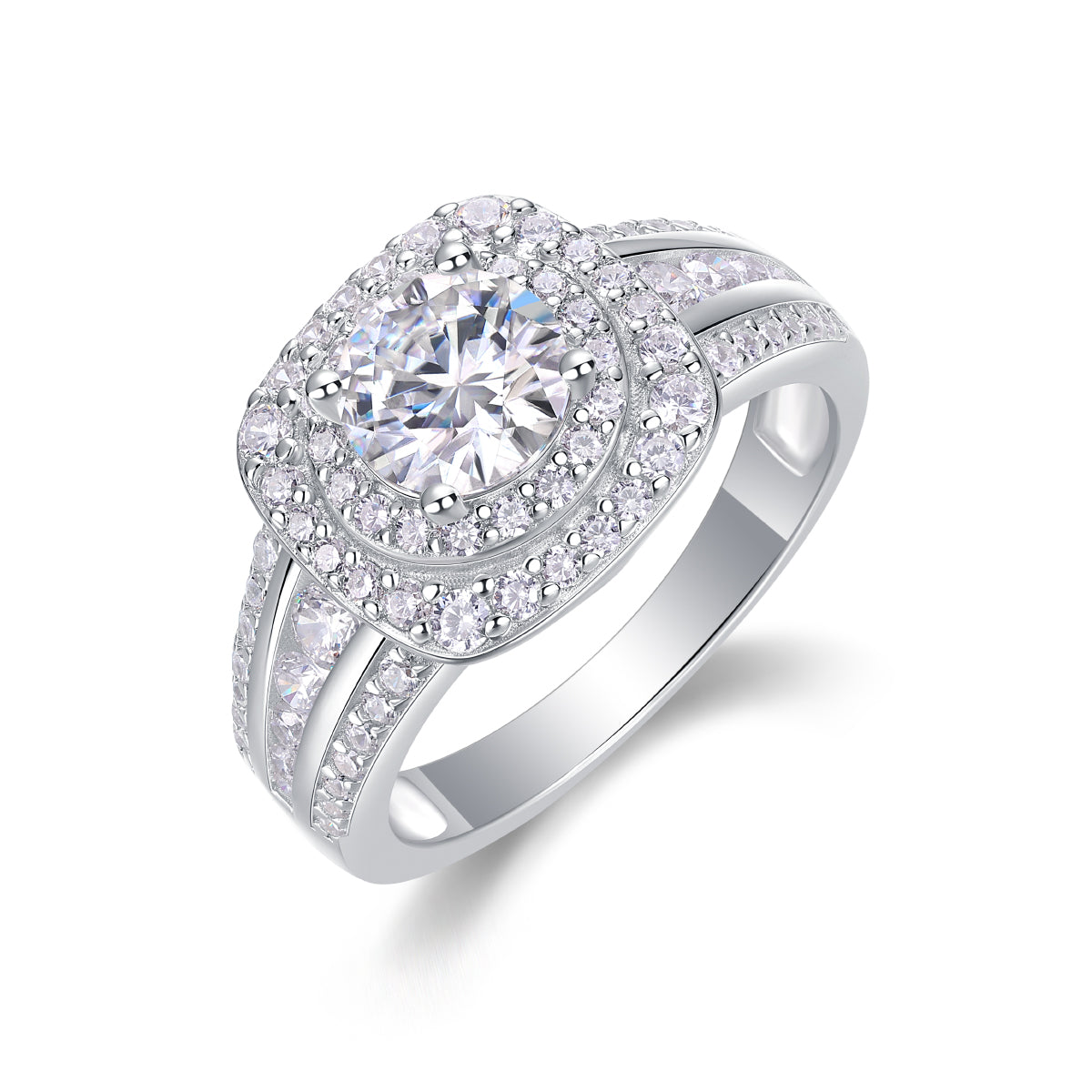 Starry Sky Crown - A Fashionable Jewelry Ring with 1-carat Moissan Diamond