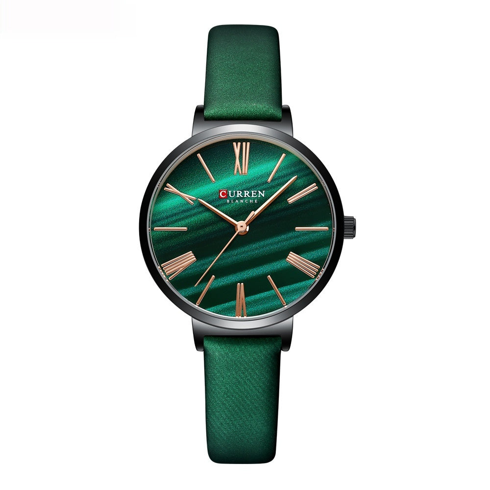 Women's Small Dial Leather Strap Watch | 8mm | 3 Color Palettes