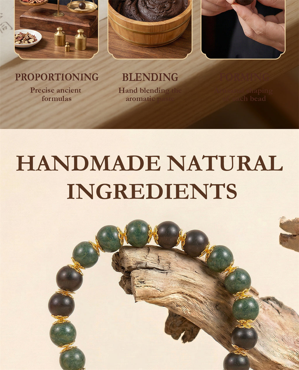Five Elements Wu Xing Bracelet | TCM Feng Shui | Natural Stone | Qi Harmonizer