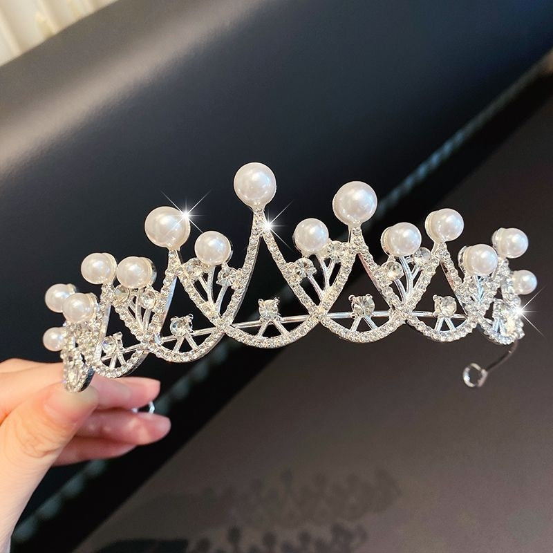 Girls' Princess Crown Hair Clip | 30 Designs | Diamond Rhinestone Pearl | Ages 3+ | Hair Jewelry