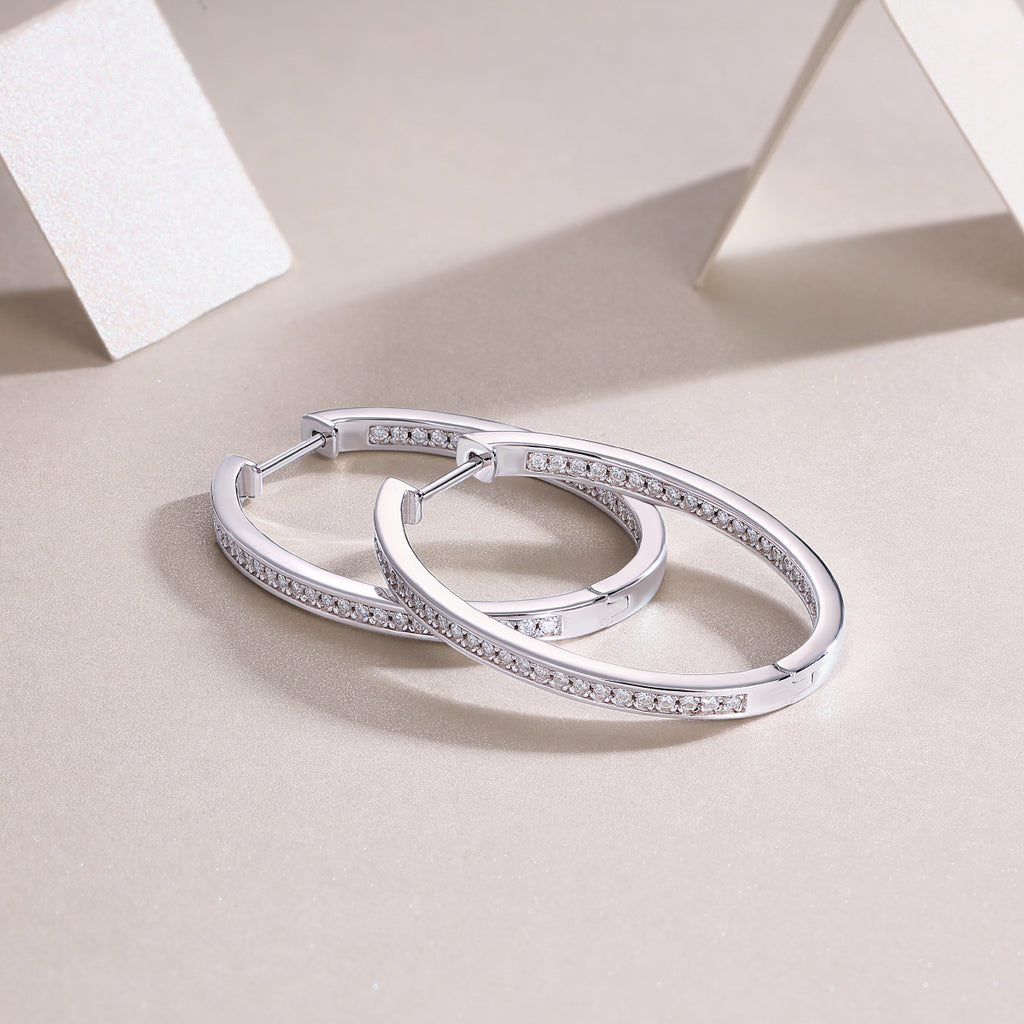 Born Female Master-Luxury Fashion Diamond Earrings Stud Inlaid With Mosan Diamond