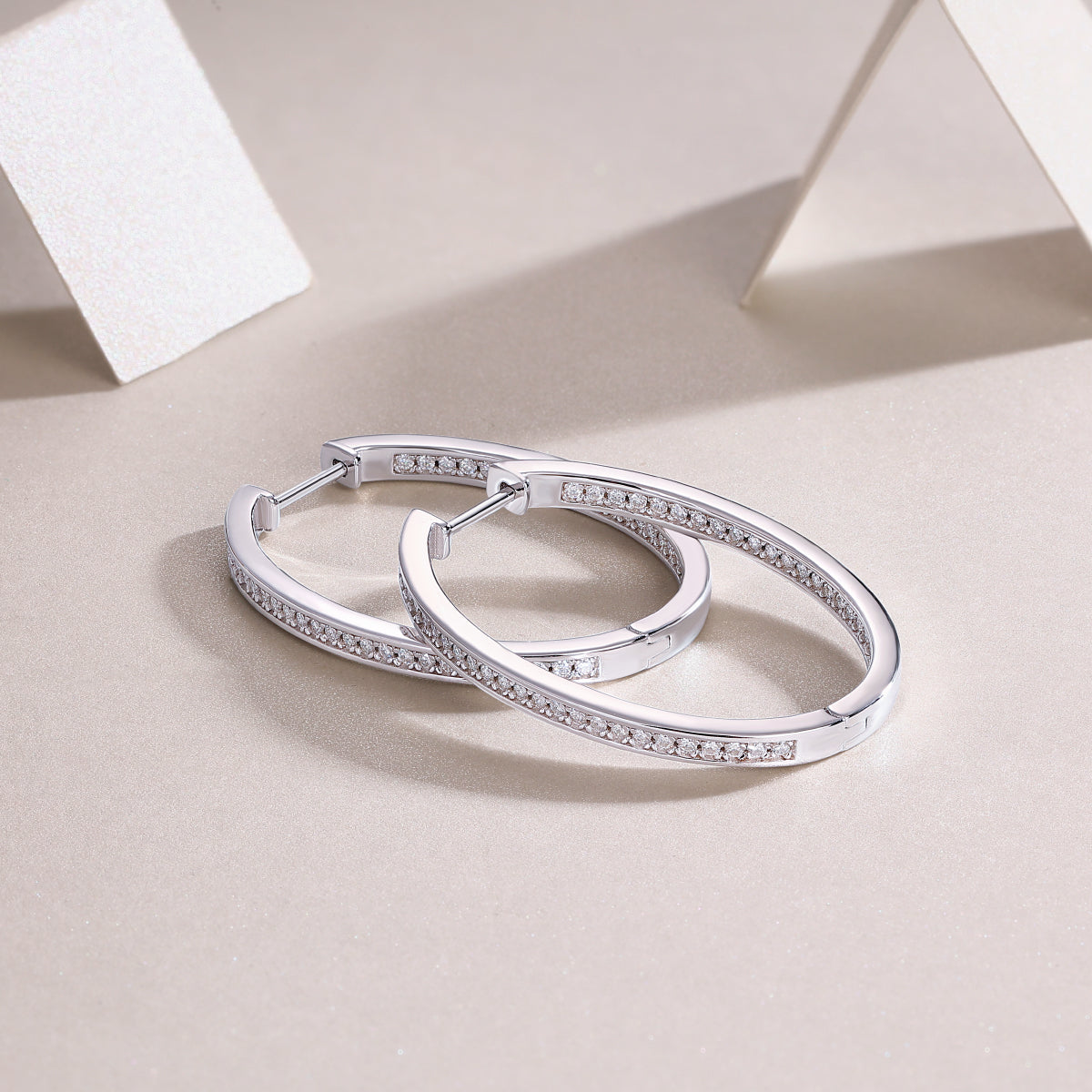 Born Female Master-Luxury Fashion Diamond Earrings Stud Inlaid With Mosan Diamond