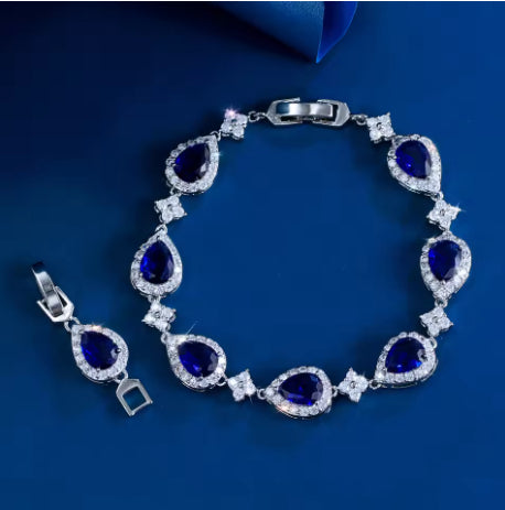Colorful Zircon Bracelet | Copper | Blue, Green & Pink