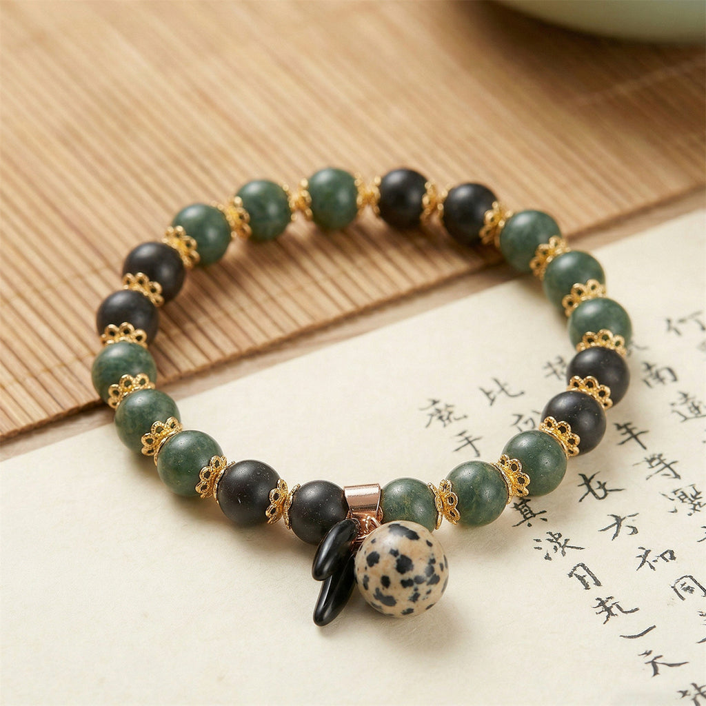 Five Elements Wu Xing Bracelet | TCM Feng Shui | Natural Stone | Qi Harmonizer