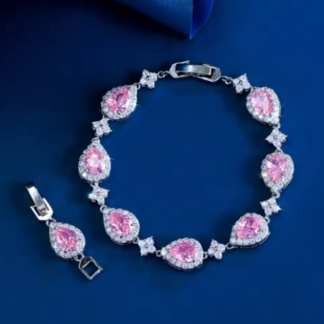Colorful Zircon Bracelet | Copper | Blue, Green & Pink