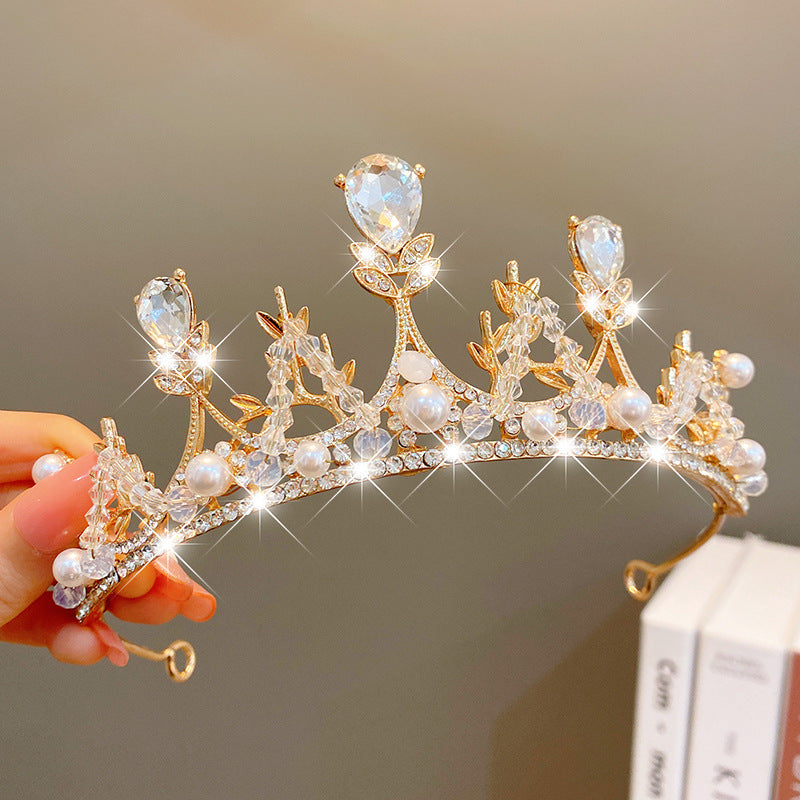 Multicolor Pearl Crown Headband | Rhinestone & Pearl | 15 Styles | Korean Handmade | Bridal & Party